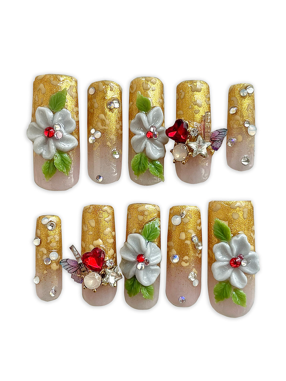 HuDieGongZhu X TALIOnailhouse "Gilding" Press On Nails
