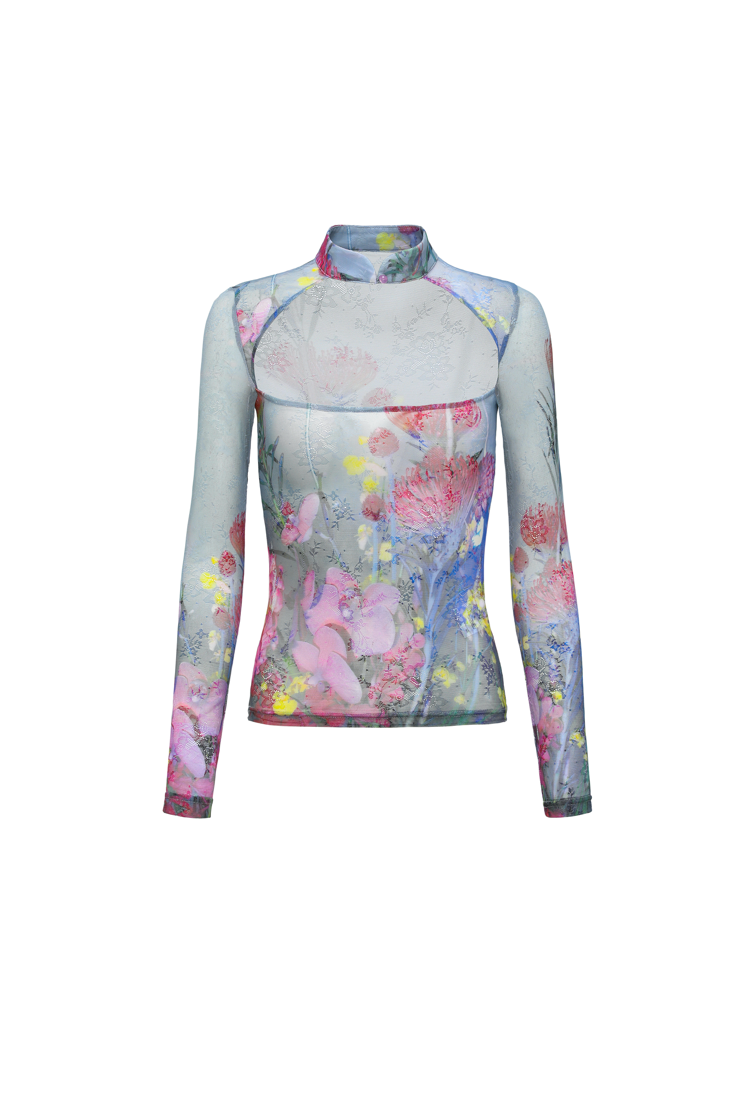 Floral Print Qipao Top