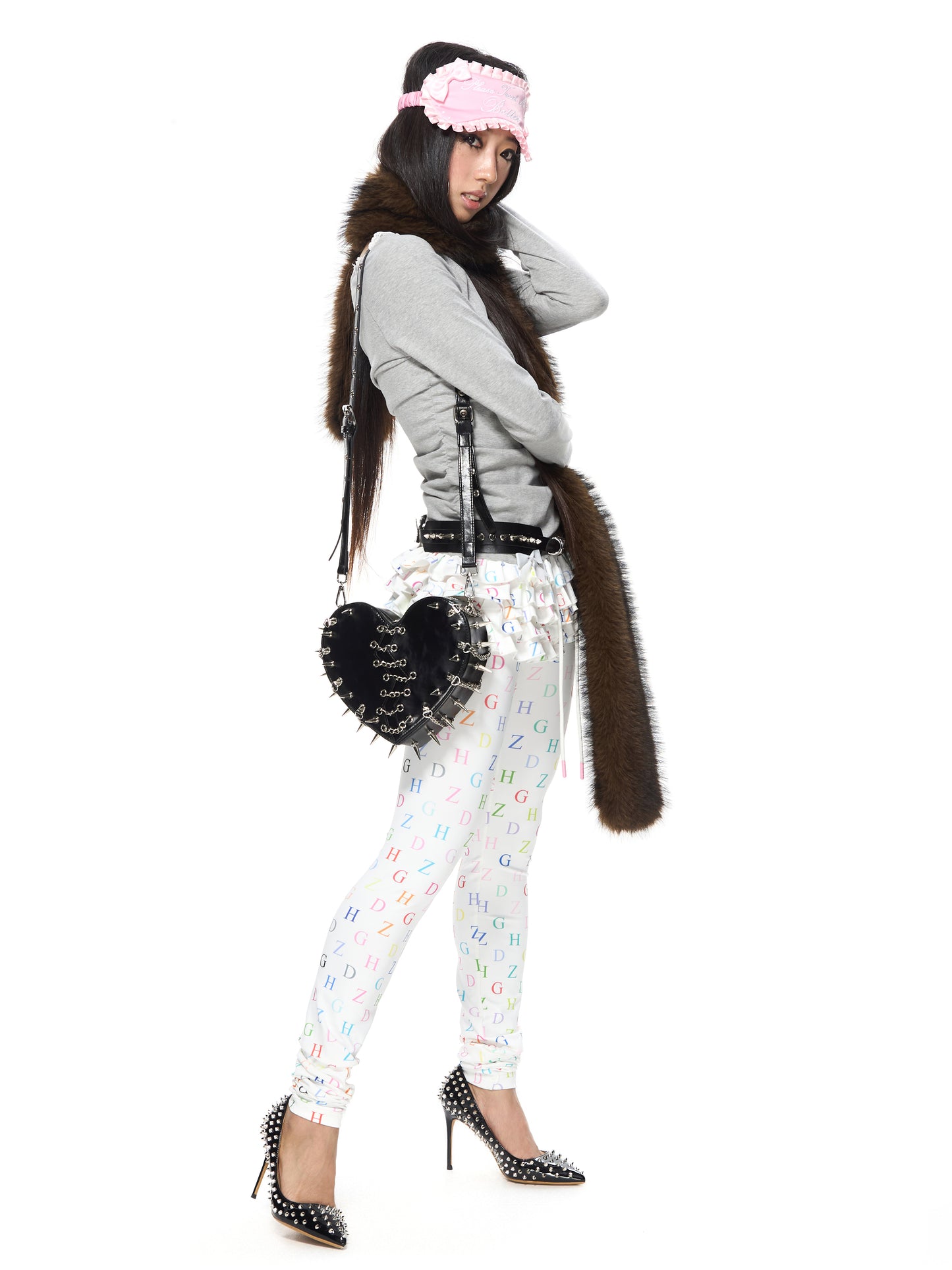 Black Rivet Broken Heart Bag