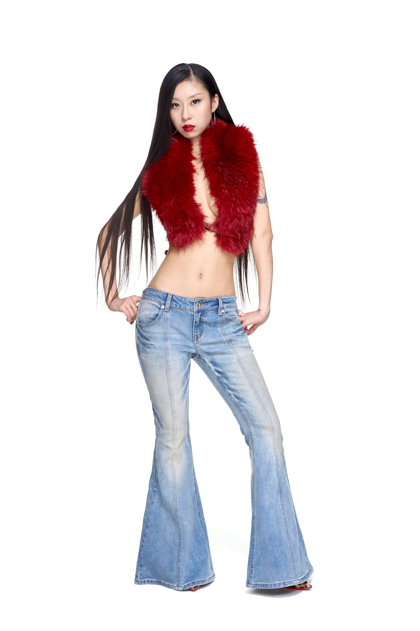 Red Fur Scarf