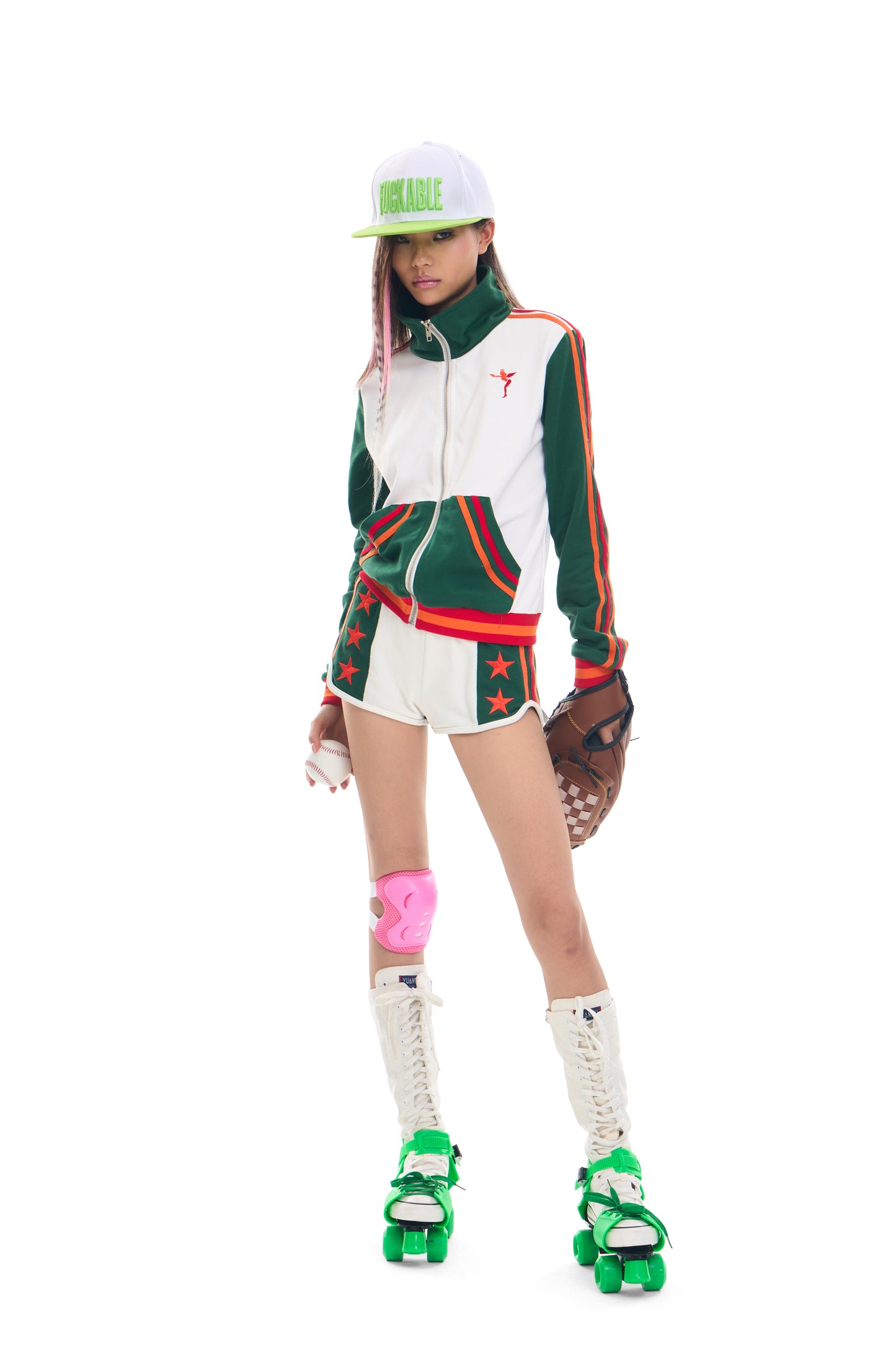 711 Armed Angel Embroidered Rhinestone Track Jacket