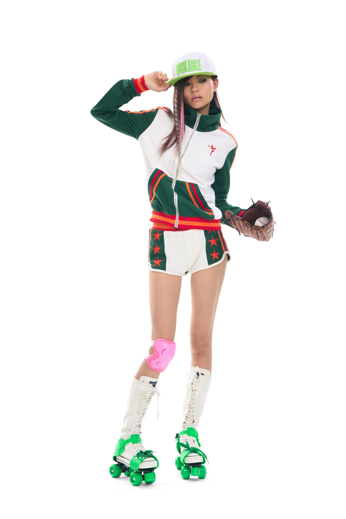 711 Armed Angel Embroidered Rhinestone Track Jacket