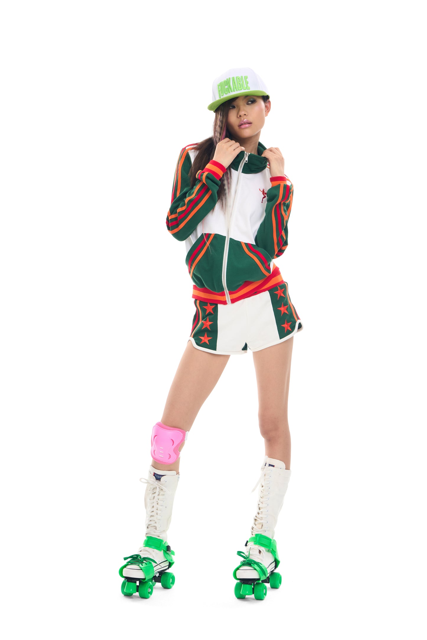 711 Armed Angel Embroidered Rhinestone Track Jacket