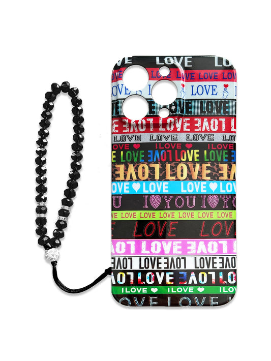 LOVE Webbing Print Phone Case