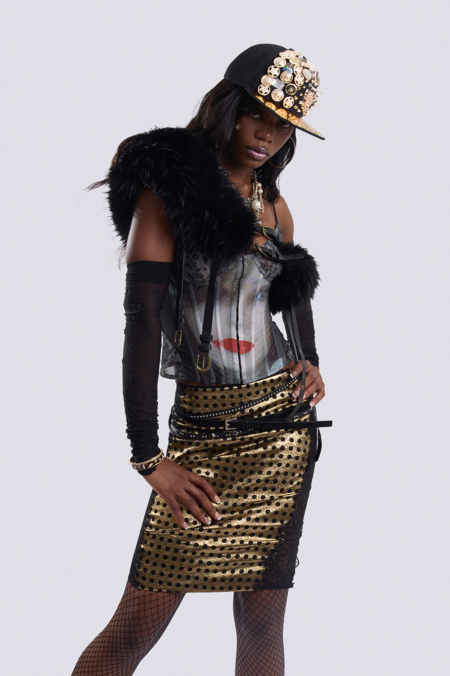 Black Fur Scarf