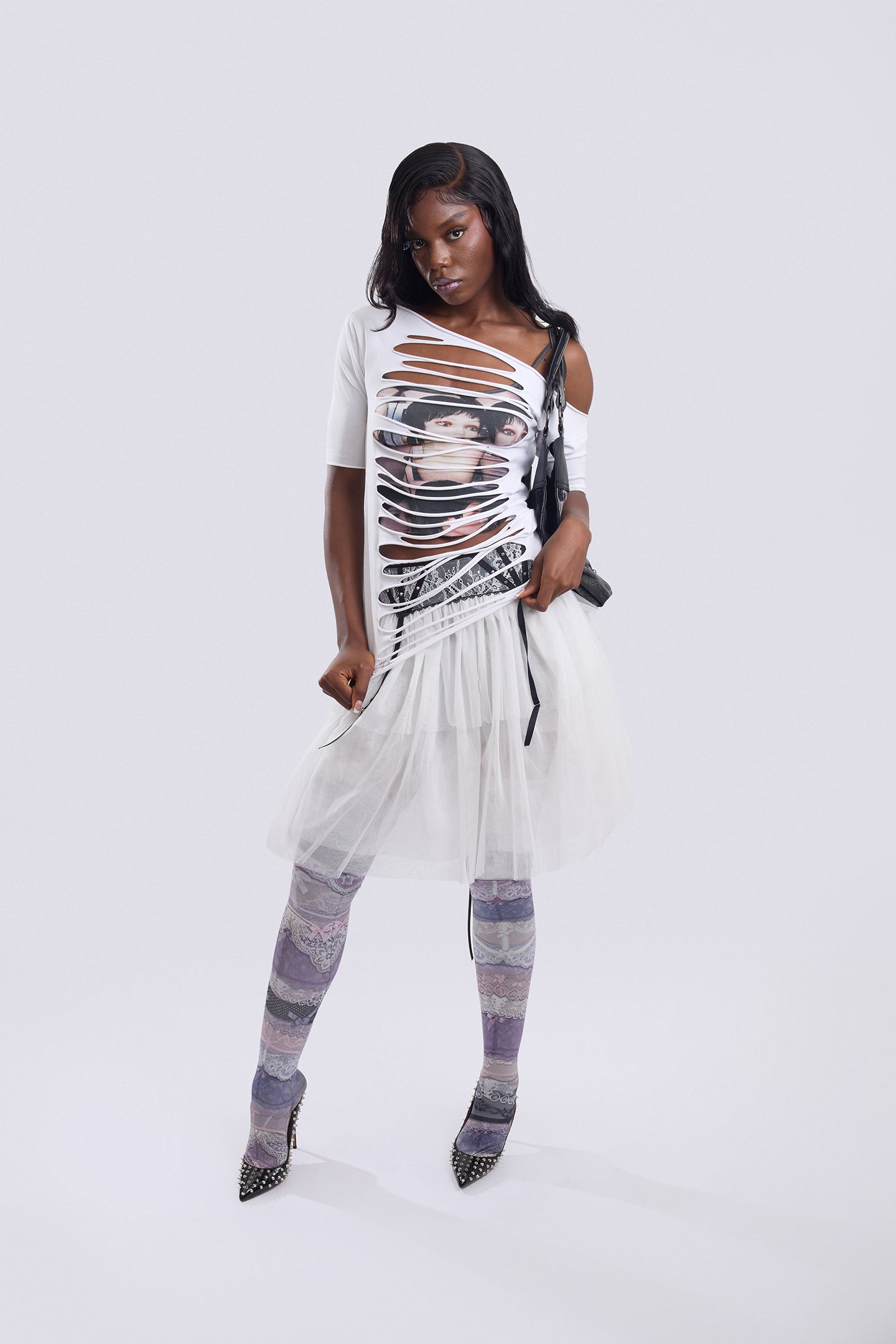 Cutout One-Shoulder Longline T Shirt