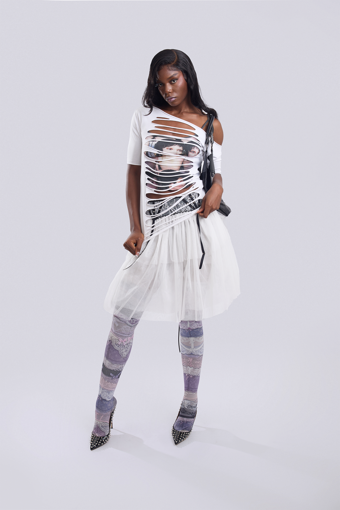 Cutout One-Shoulder Longline T Shirt