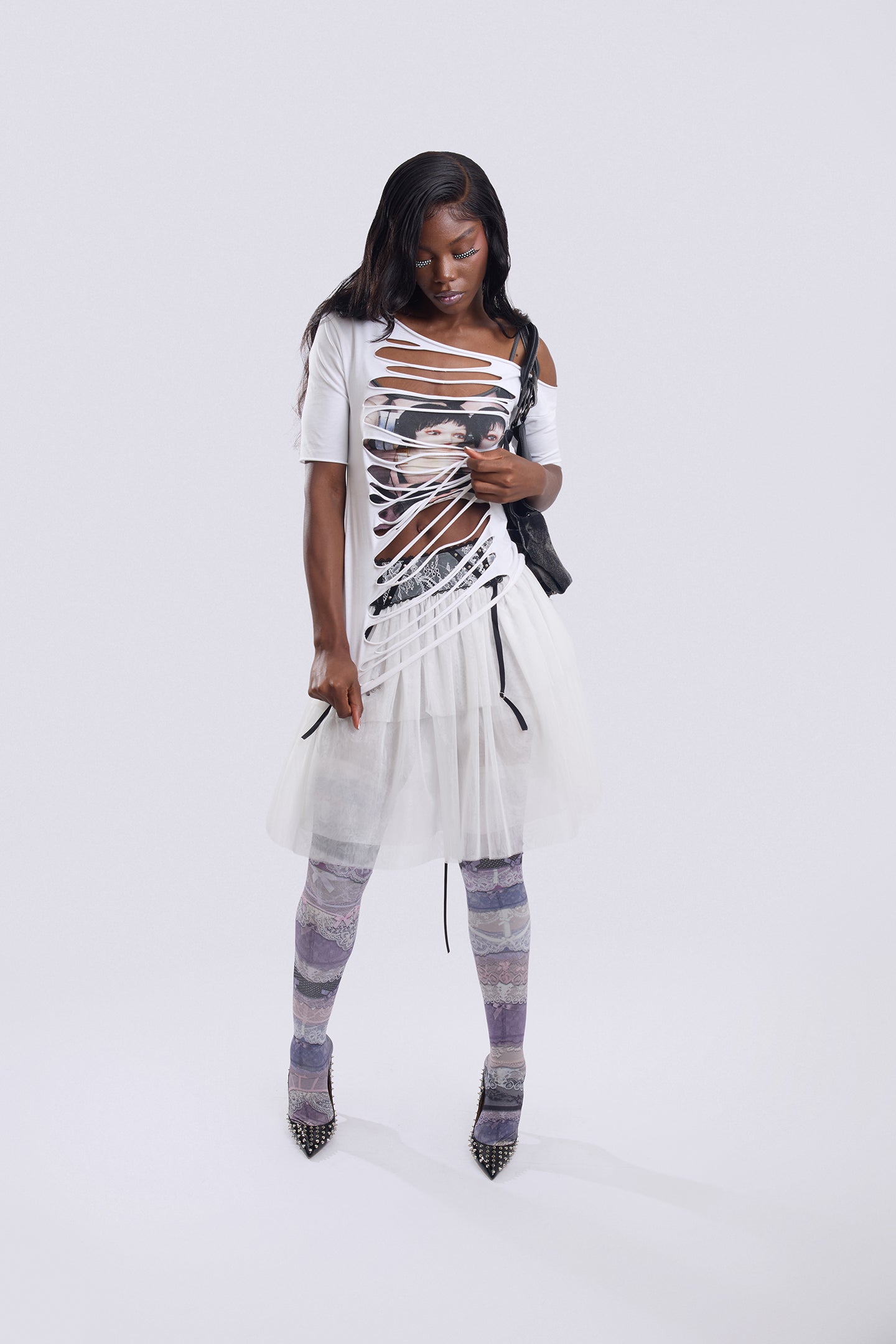 Cutout One-Shoulder Longline T Shirt