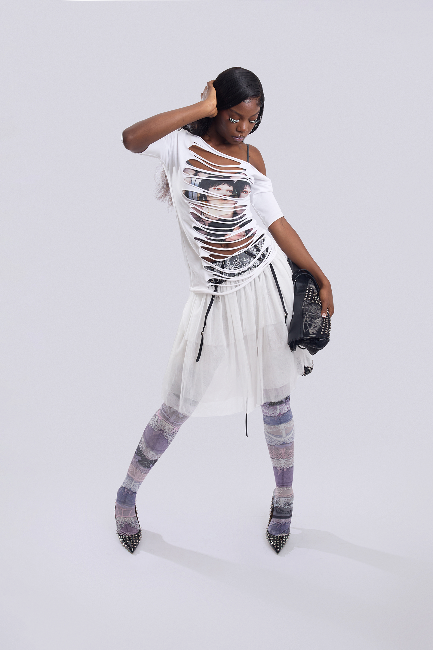 Cutout One-Shoulder Longline T Shirt