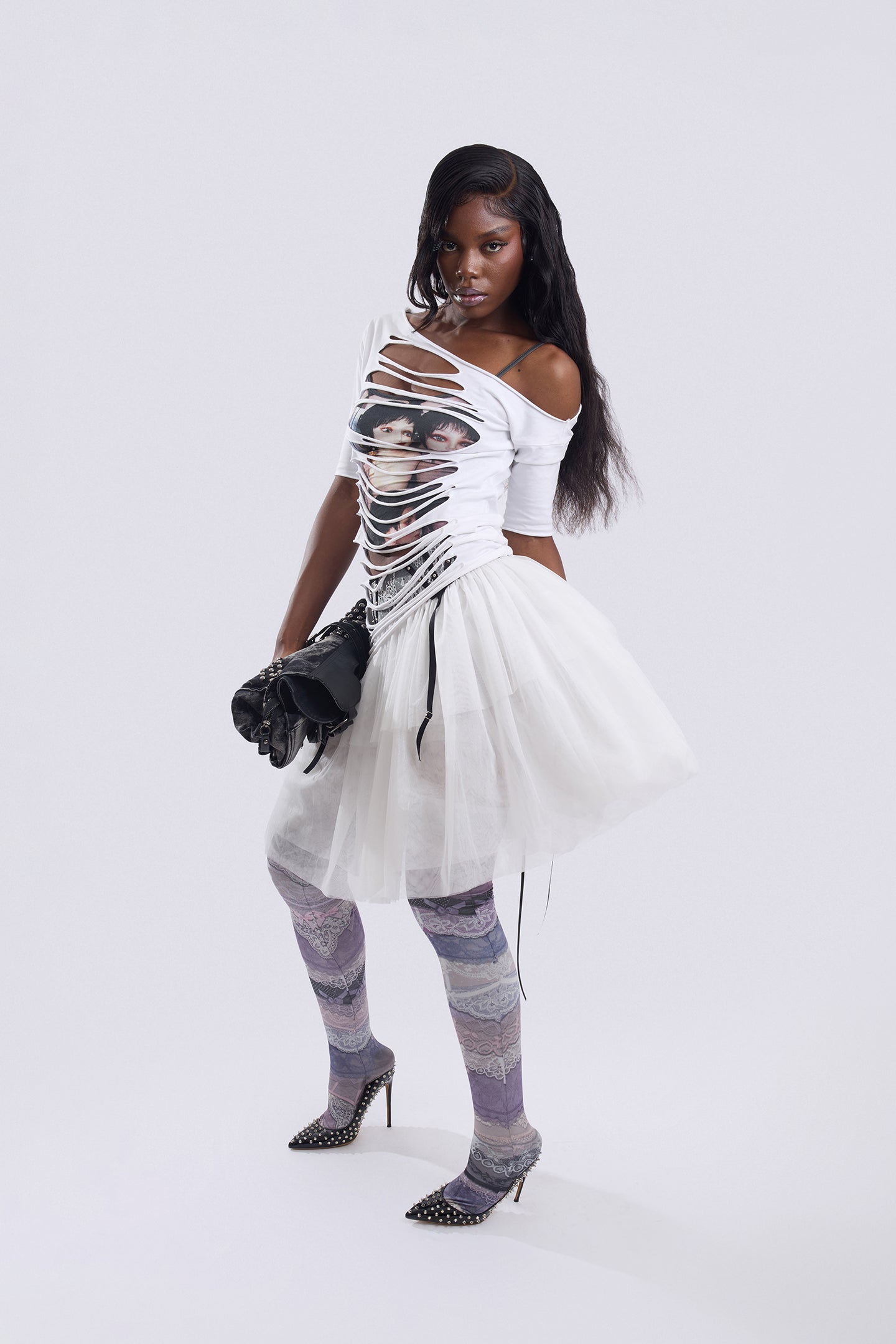 Cutout One-Shoulder Longline T Shirt