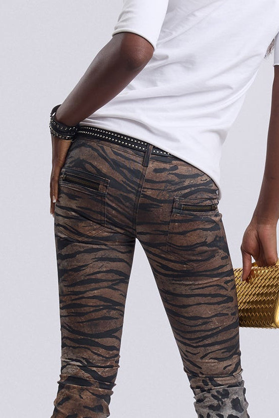 Animal Print Skinny Jeans