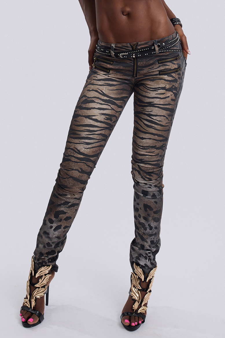 Animal Print Skinny Jeans