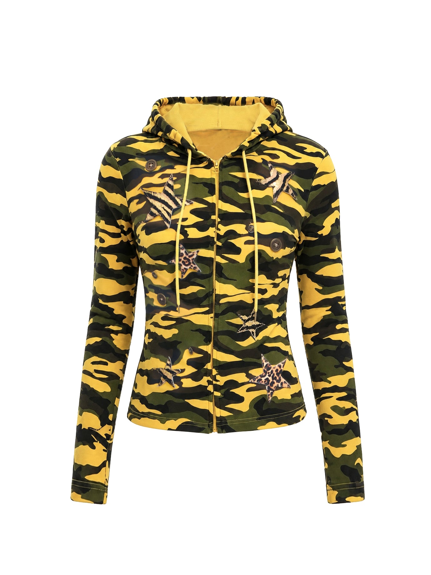 Yellow Camo Star Hoodie